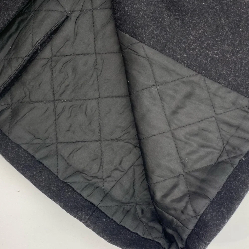 J.Crew Vintage Dark Charcoal wool long coat size Sp